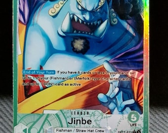 One Piece Proxy Card Leader Holo - Jinbe OP11-021 Alt Art - Etsy