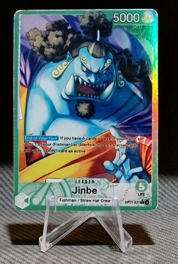 One peace 62〜69,71〜98 One Piece Proxy Card Leader Holo - Jinbe OP11-021 Alt Art - Etsy