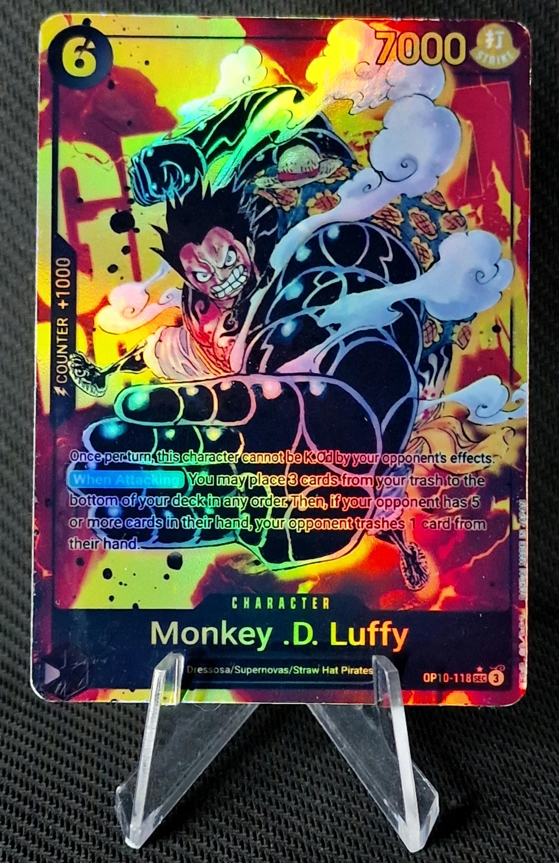 One Piece Proxy Card Holo - Monkey D. Luffy OP10-118 Character SEC - Etsy  Australia
