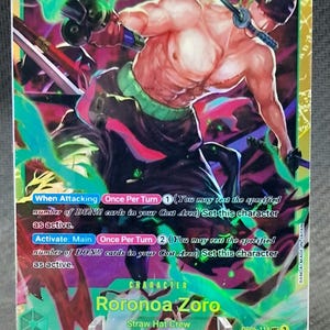 Carte proxy One Piece Holo - Personnage Roronoa Zoro OP06-118