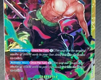 One Piece proxy card Holo - Roronoa Zoro OP06-118 Character