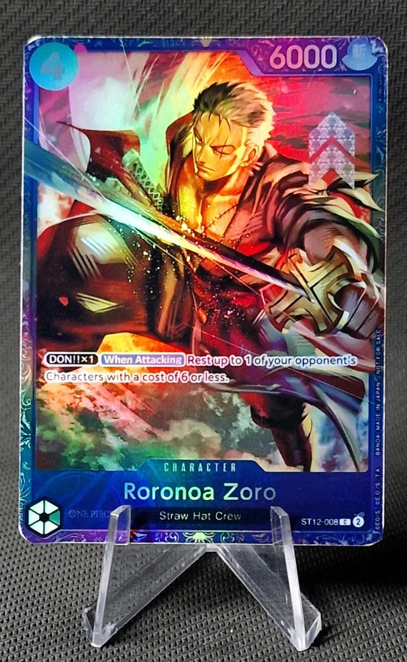 One Piece Proxy Card Holo - Roronoa Zoro ST12-008 Treasure Cup