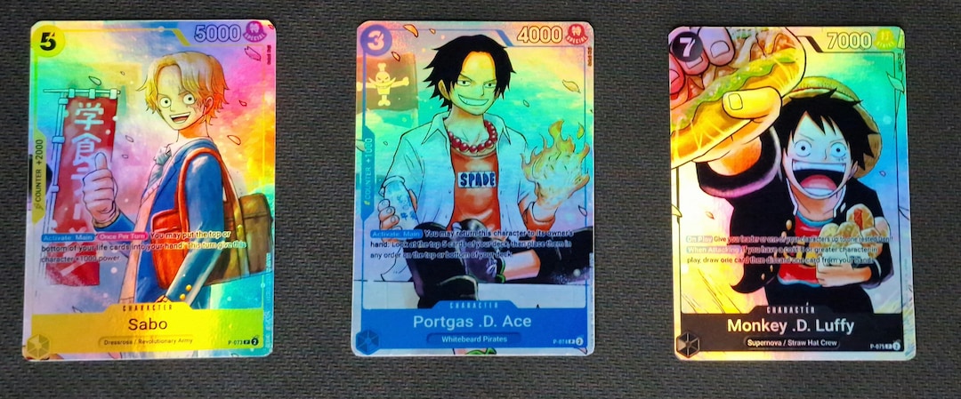 One Piece Proxy Card Holo - Sabo Portgas .D. Ace Monkey .D