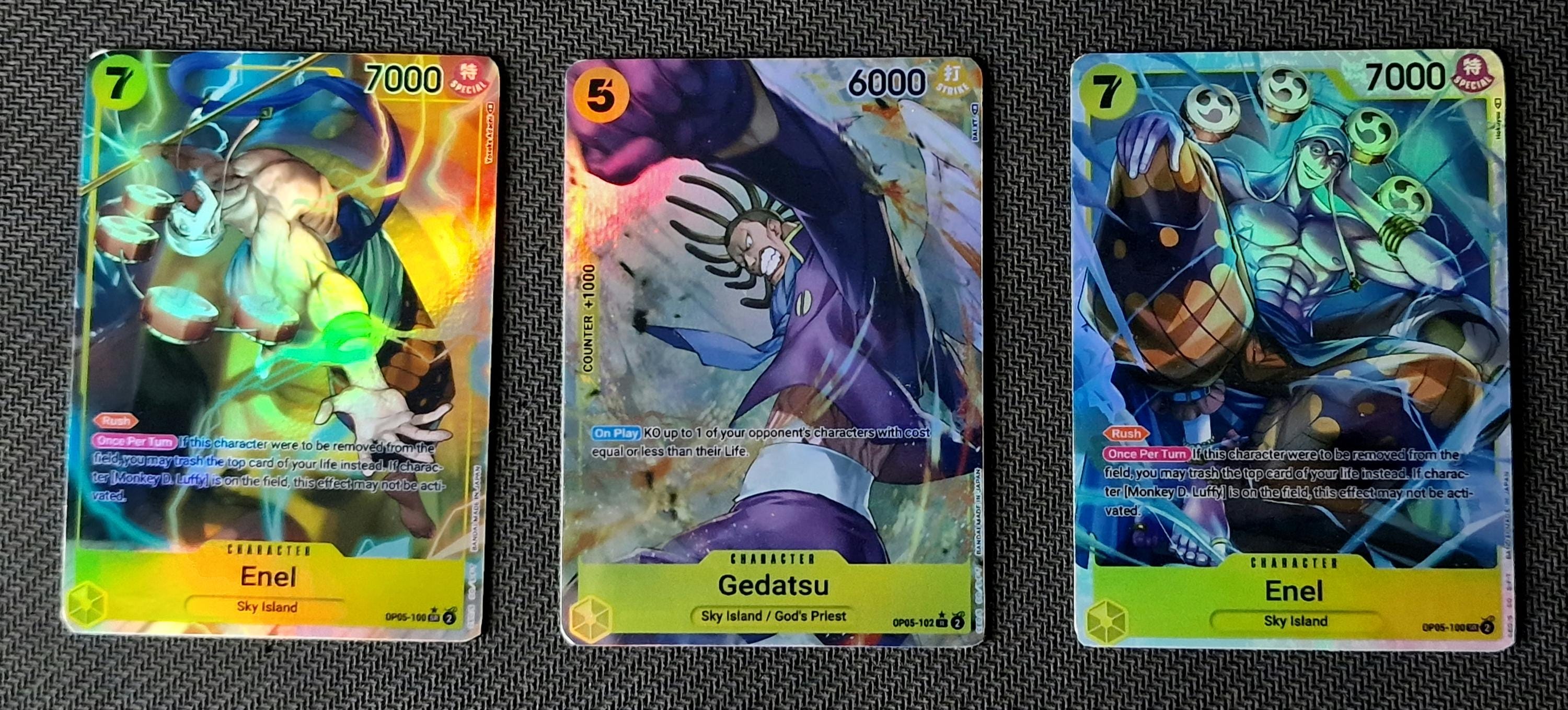 One Piece Proxy Card Holo - Enel Gedatsu - OP05 Character Yellow