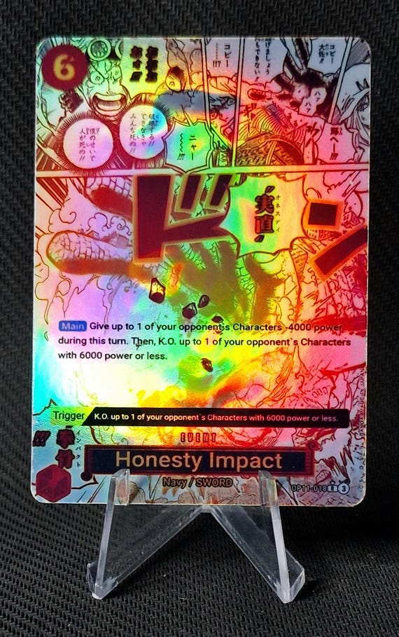 One Piece Proxy Card Holo - Honesty Impact OP11-018 Event - Etsy