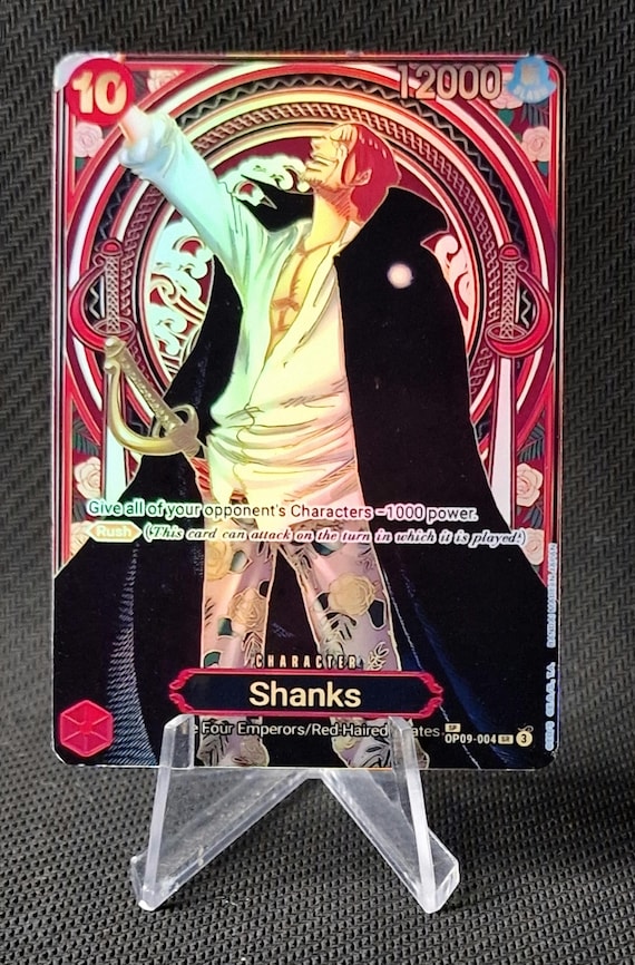 one piece trading card game shanks Monkey D. Luffy Wanted Alternate Art PSA 10 JPN OP03-012