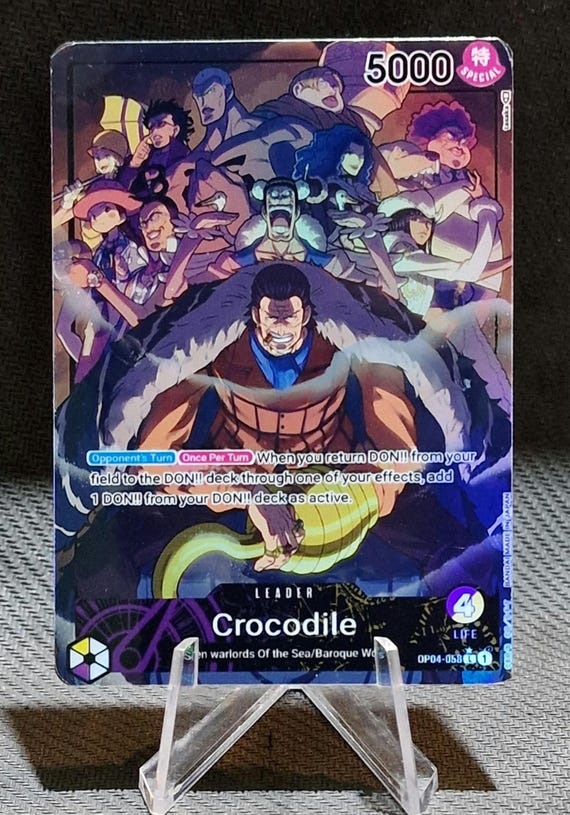 One Piece Proxy Card Holo - Crocodile Leader OP04-058 Alt