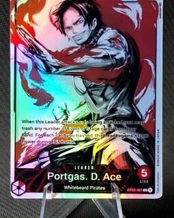 One Piece Proxy Card Holo - Portgas. D. Ace Leader OP03-001 Alt