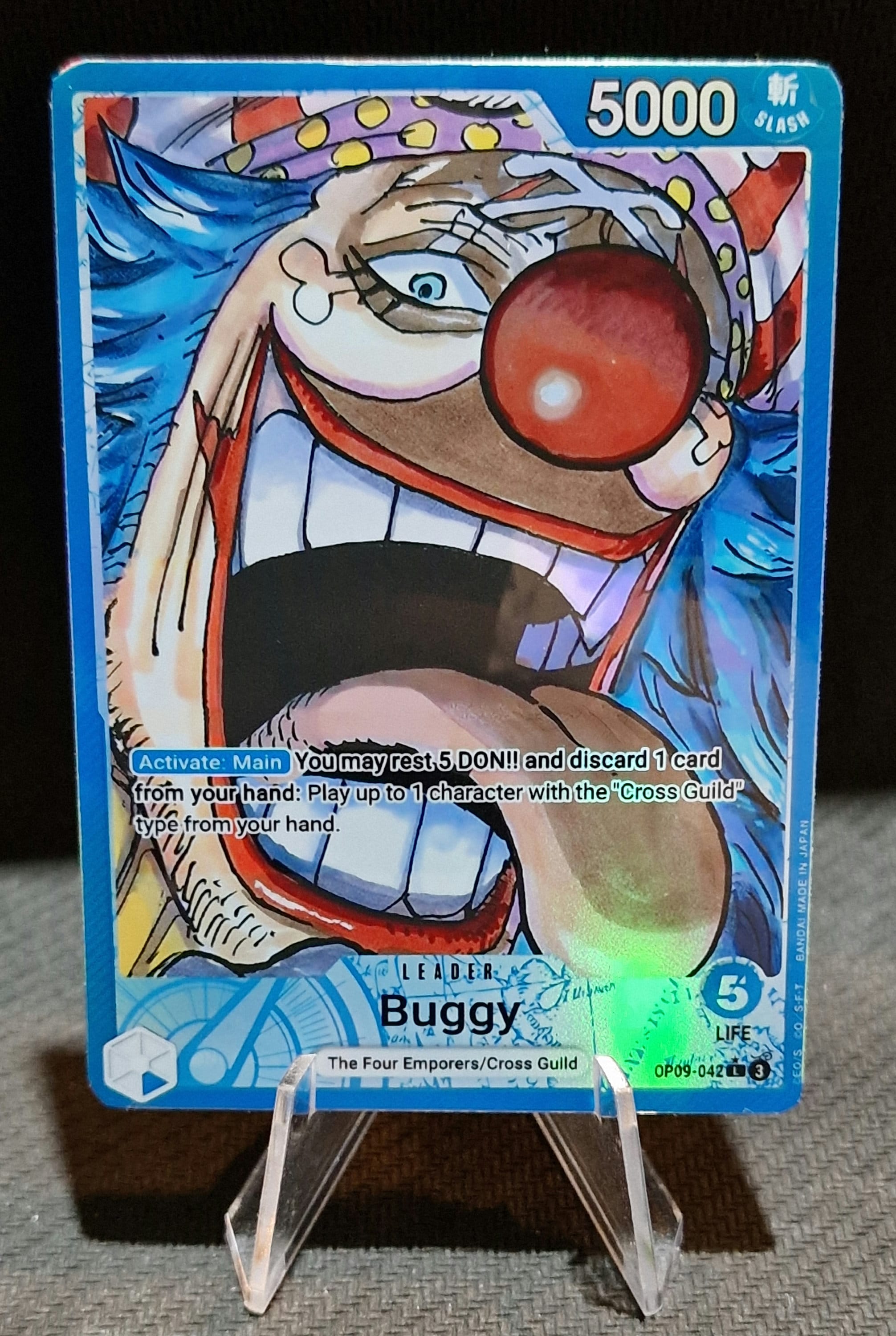 ワンピース プロキシカード ホロ - バギーリーダー OP09-042 ワンピース プロキシカード ホロ - バギーリーダー OP09-042