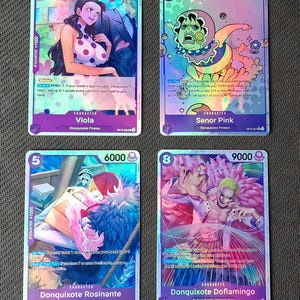 One Piece-Proxykarte Holo – Viola Senor Pink Donquixote Rosinante Donquixote Doflamingo – OP10 Charakter Lila