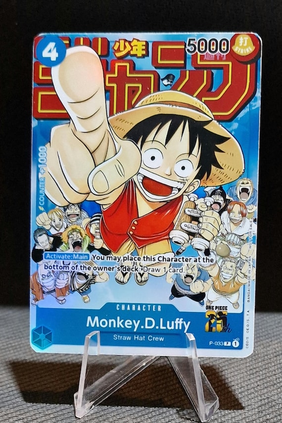 One Piece Proxy Card Holo - Monkey D. Luffy P-033 Weakly Shonen