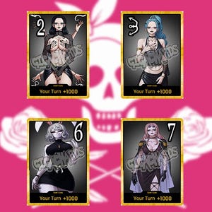 Einteiliges Golden DON!! - Benutzerdefinierte Karte - Handgefertigt - Ghotic Waifu Set Nami Nico Robin Vivi Perona Rebecca Carrot Hina Stussi Hiyori Boa Hancock