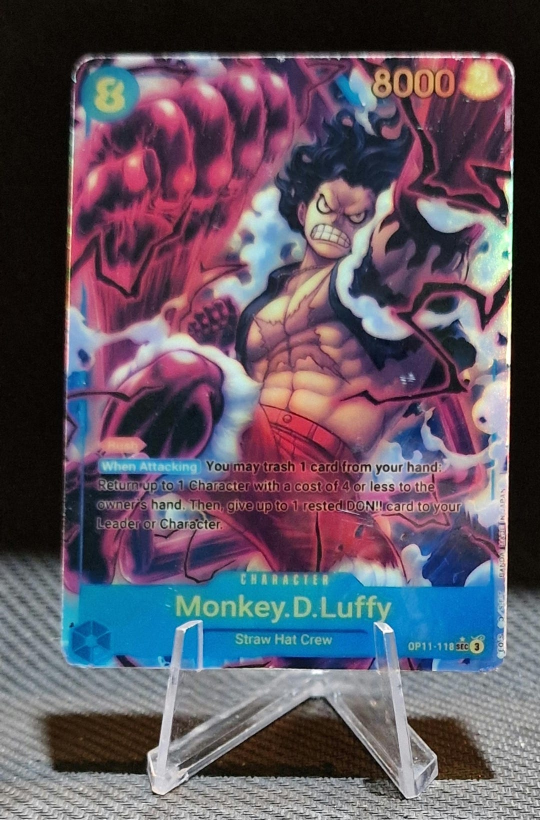 sunmi LP 特典 トレカ One Piece Proxy Card Holo - Monkey.d.luffy OP11-118 Character - Etsy
