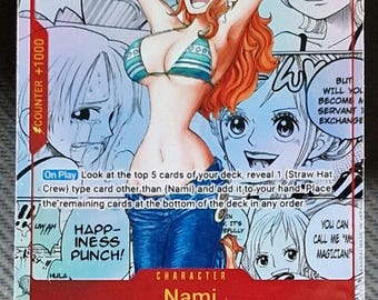 One piece character manga art custom card proxy Nami PRB01 OP01-016