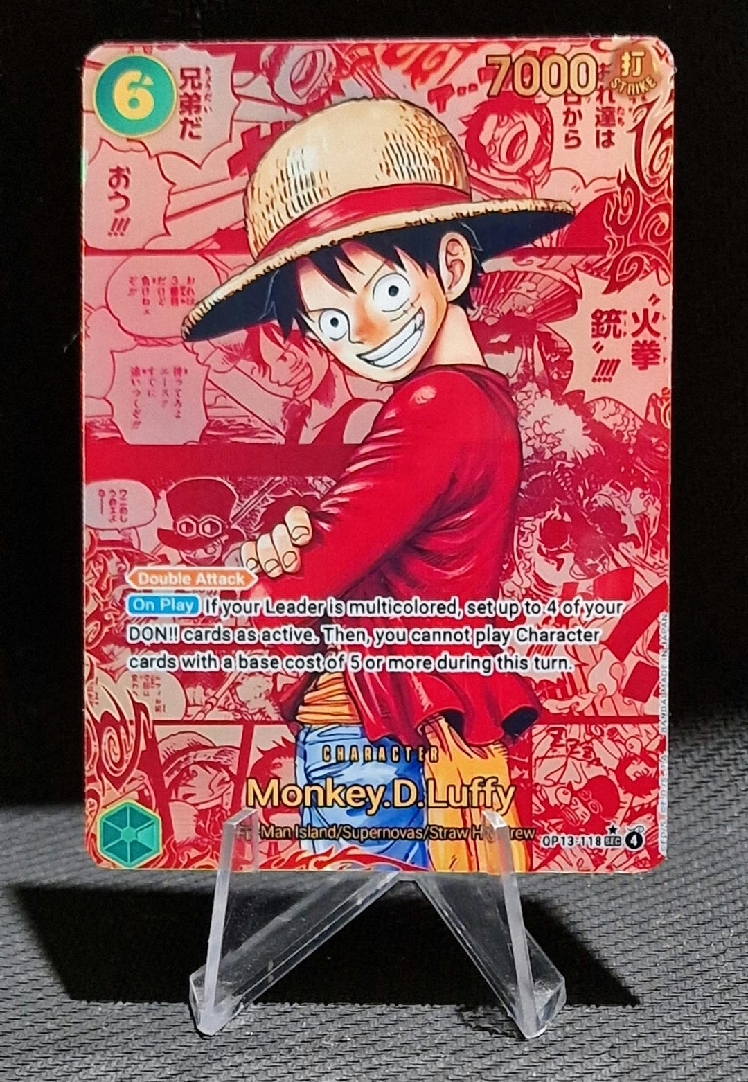 One Piece Character Custom Card Proxy Monkey.d.luffy OP13-118 Sec