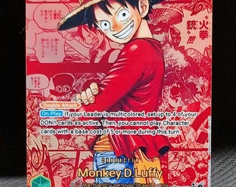 One Piece Character Custom Card Proxy Monkey.d.luffy OP13-118 Sec