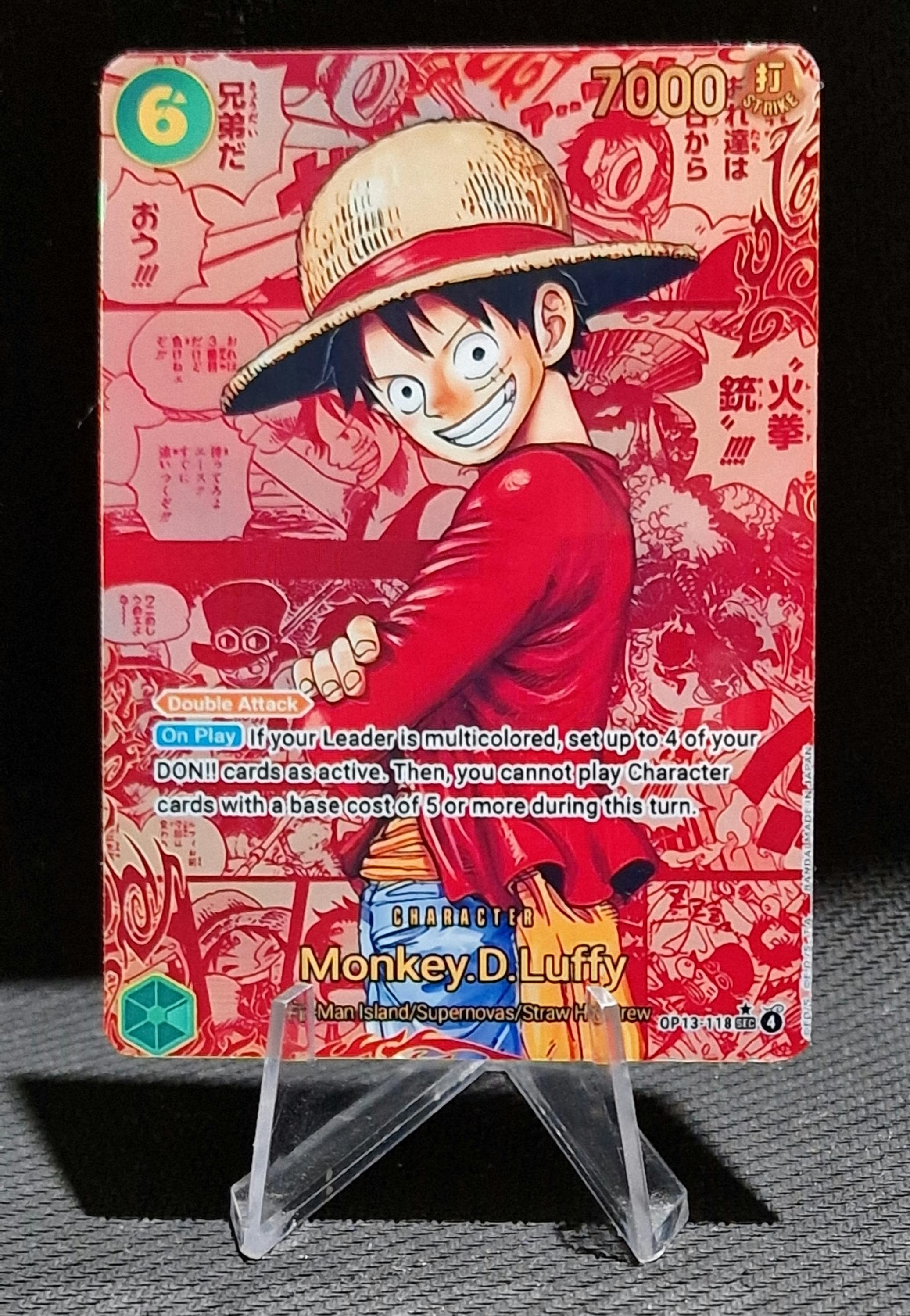 Ｍｏｎｋｅｙ．Ｄ．Ｌｕｆｆｙ Ｌ ONE PIECE CARD GAME MONKEY.D.LUFFY (BLUE) P-047 P LEADER