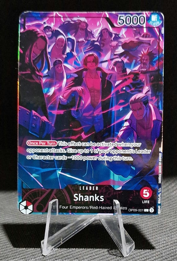 One Piece Proxy Card Holo - Shanks Leader OP09-001 4 Emperor Set 2nd  Anniversary Alt Art - Etsy