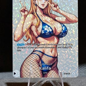 One Piece Karte Holo – Kalifa Custom Character OP03-081 Alt Art New Holography „DOT“ Waifu