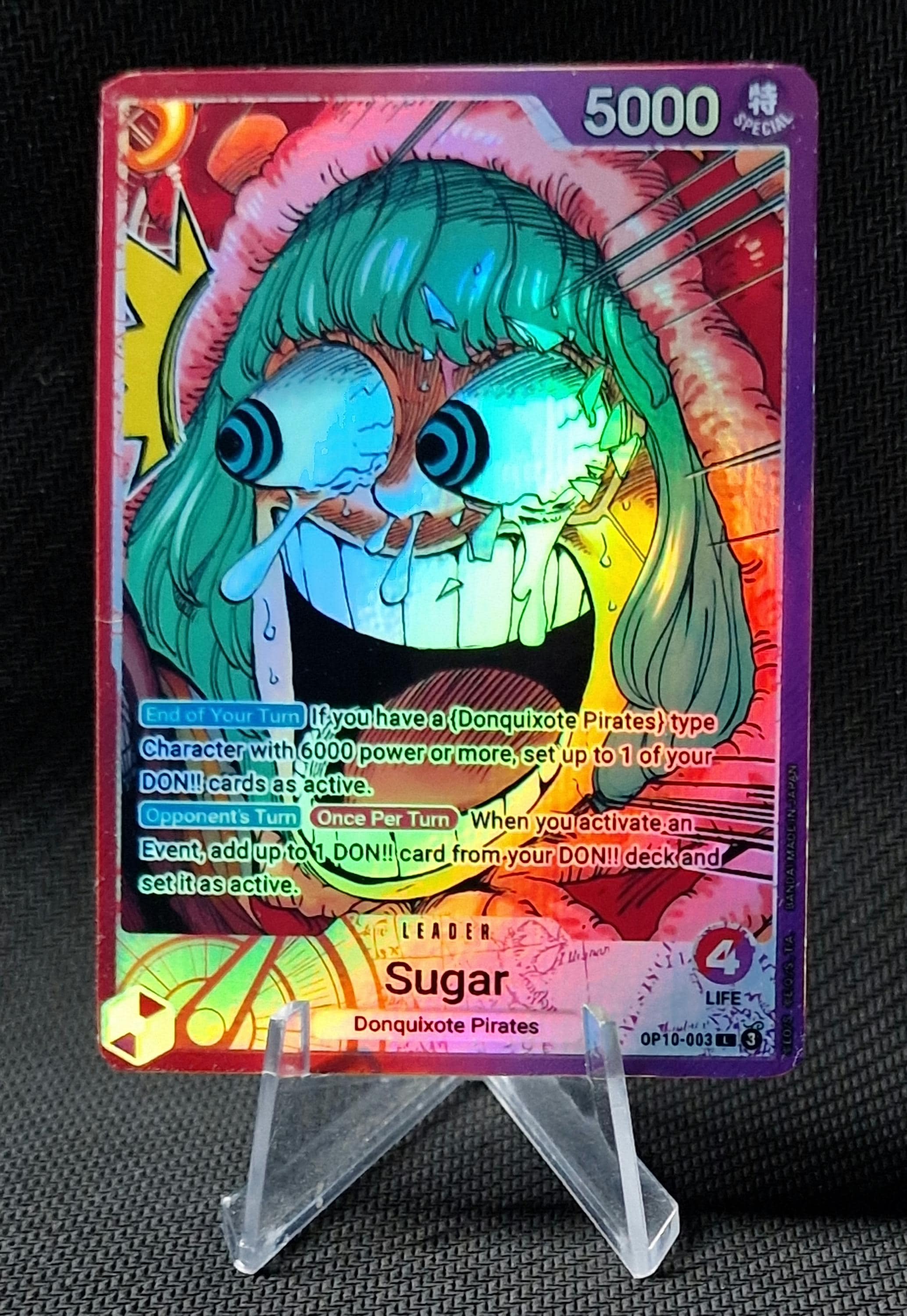 sugar one piece card game Game: Playmat Special single card from the Heroines edition of the One Piece Trading Card Game Extra Booster series. One Piece Trading Card Game