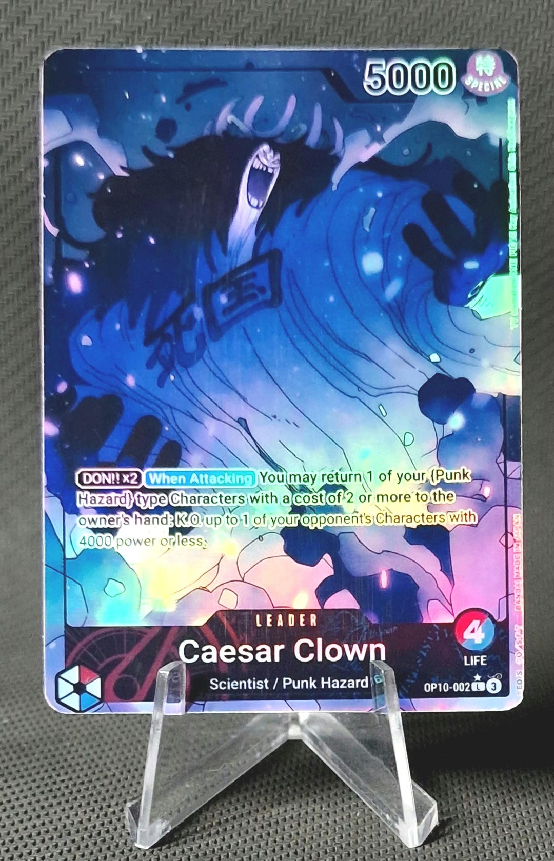 One Piece Proxy Card Holo - Caesar Clown Leader OP10-002 Alt Art