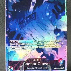 Carta proxy holográfica de One Piece - Caesar Clown Leader OP10-002 Arte alternativo