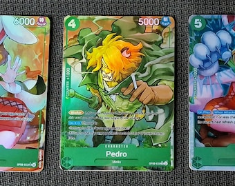 One Piece Proxy Card Holo - Carrot Pedro - OP08 Character Green - Etsy