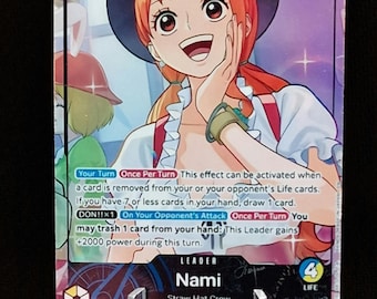 Carte proxy One Piece Leader Holo - Nami OP11-041 Illustration alternative Arc Whole Cake Island BCG Fest 25-26 Version anglaise