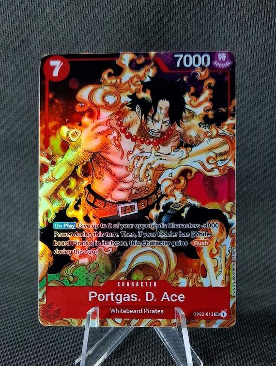 【piro】トレカ One Piece Proxy Card Holo - Portgas. D. Ace OP02-013 Character - Etsy