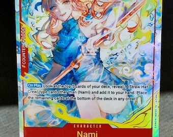 One Piece proxy card Holo - Nami OP01-016 character Exclusive 1st Anniversary Special Hidden Eng version