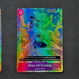 One Piece Proxy-Karte Holo - Crocodile Miss All Sunday Mr. 5 (Gem) - OP04 Charakter