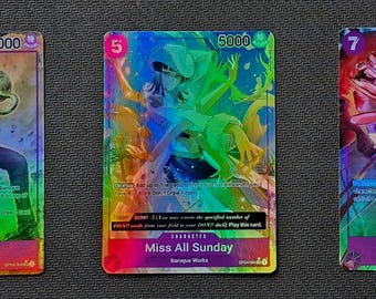 One Piece Proxy Card Holo - Crocodile Miss All Sunday Mr. 5 (gem