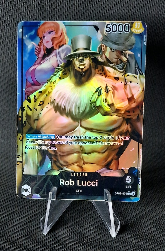 ワンピース プロキシ カード ホロ - ロブ ルッチ リーダー OP07 ワンピース プロキシ カード ホロ - ロブ ルッチ リーダー OP07