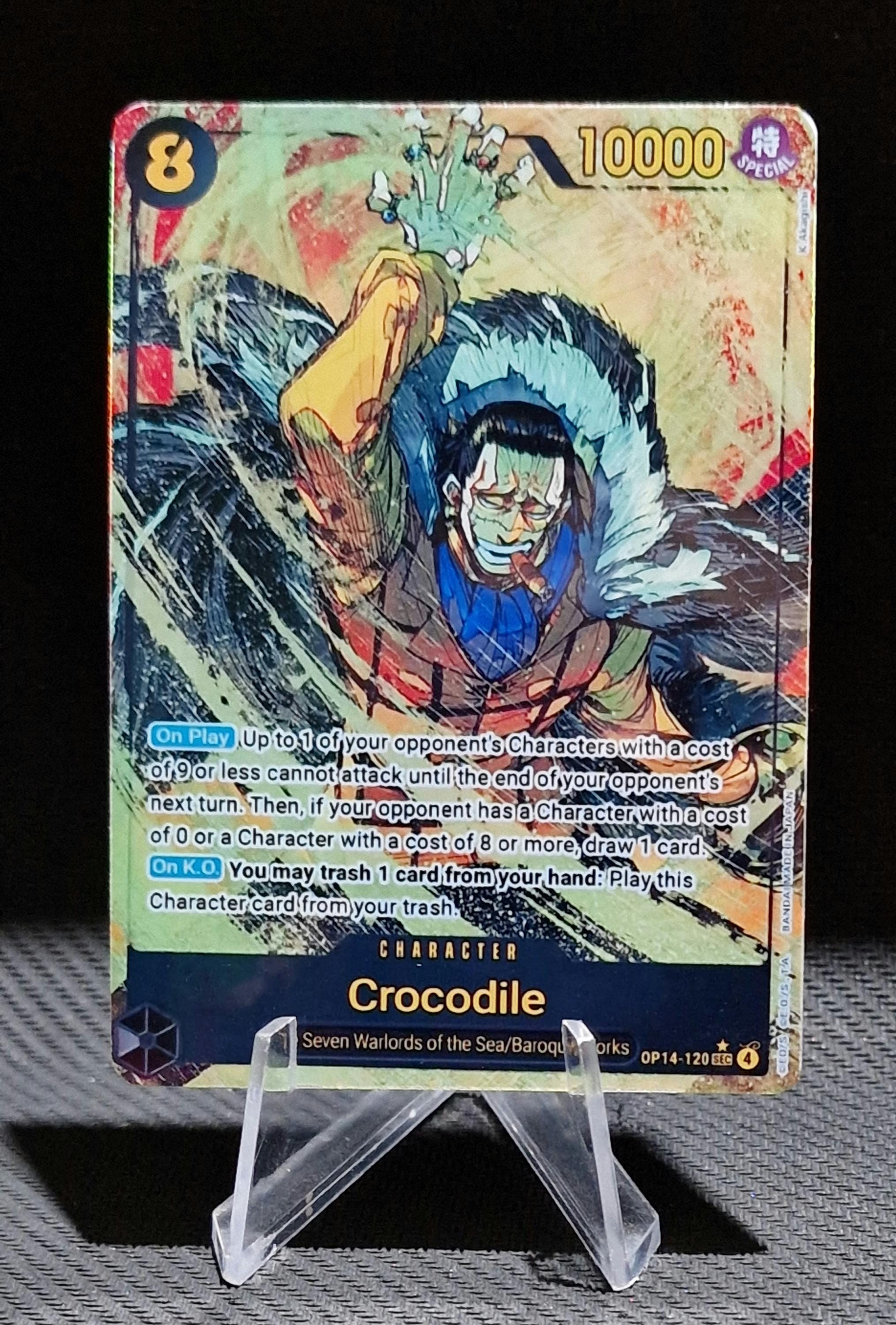 One Piece Character Custom Card Proxy Crocodile OP14-120 Sec Alt