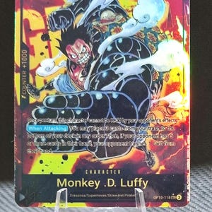 Carta proxy holográfica de One Piece - Monkey D. Luffy OP10-118 Personaje SEC