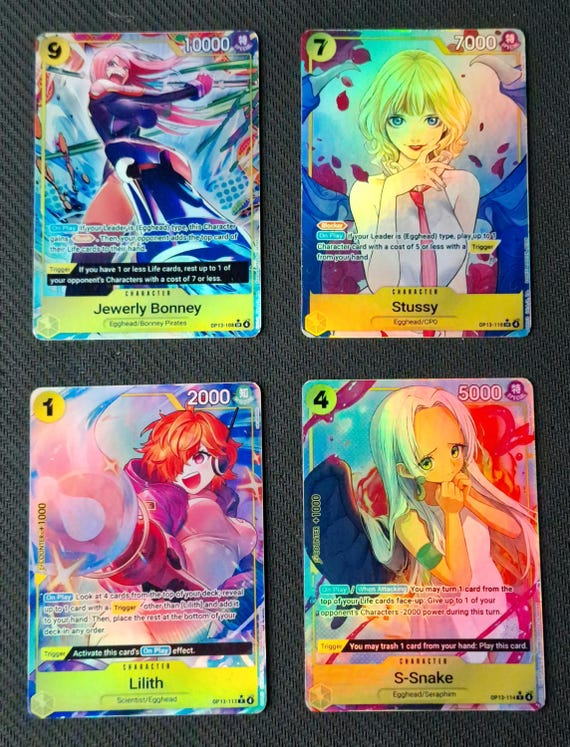 One Piece Proxy Card Holo - Jewelry Bonney Stussy Lilith S-snake One Piece Proxy Card Holo - Jewelry Bonney Stussy Lilith S-snake