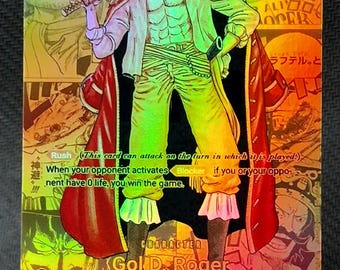 One Piece Character Manga Art Gold Custom Card Proxy Gol D