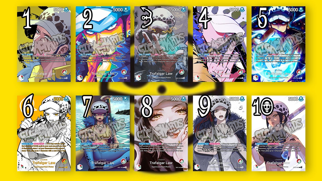 One Piece Leader 01 Custom Card Trading game luffy trafalgar law zoro oden
