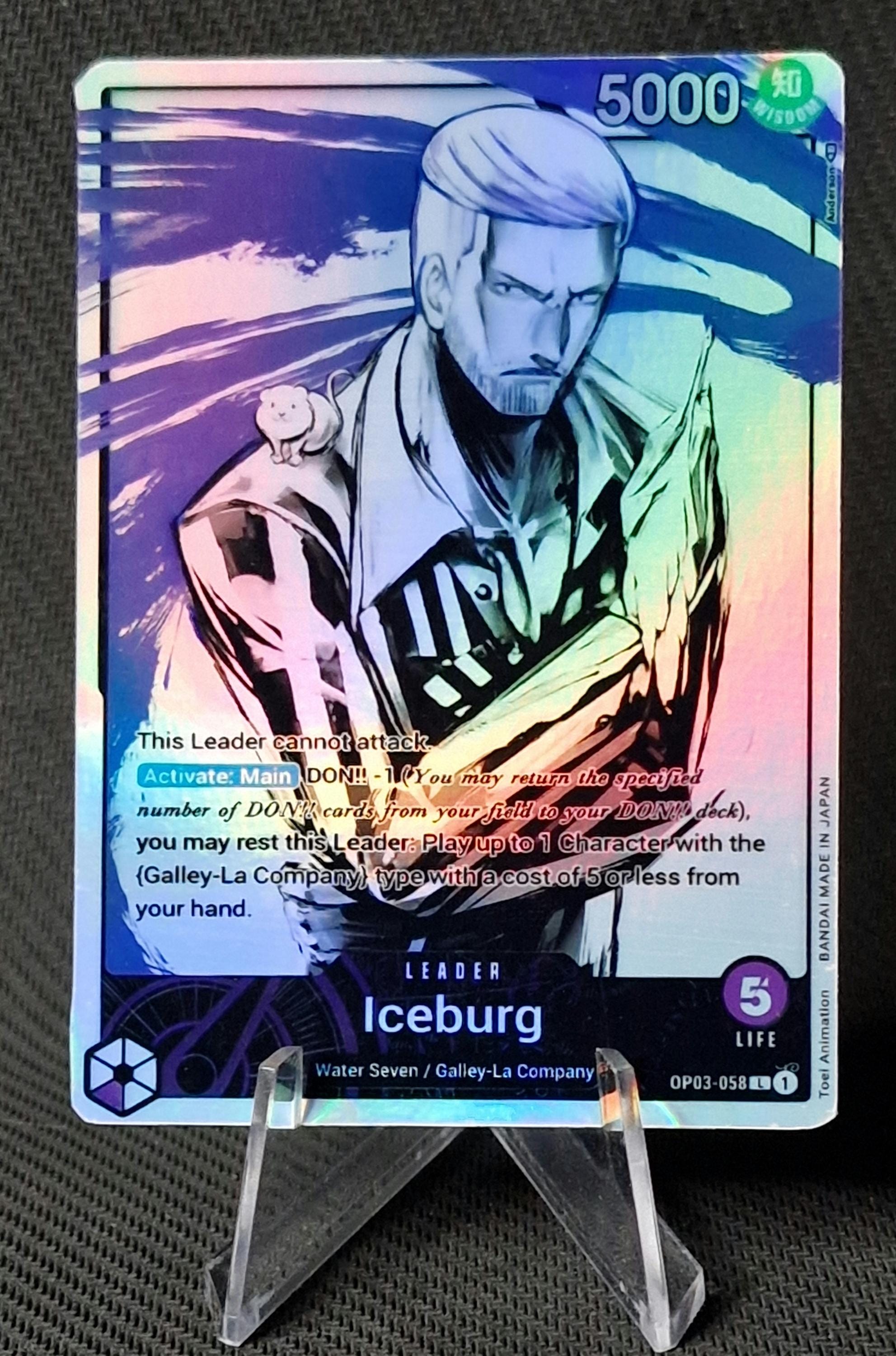 iceburg deck one piece tcg OP04-059 Character Card (Purple) English – JaqJnr set Kingdoms of Intrigue. OP13 Purple Iceburg One Piece