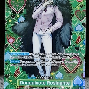 Carte proxy One Piece Holo - Don Quichotte Rosinante OP04-119 Personnage spécial OP09