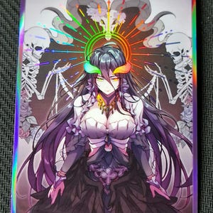 albedo card sleeves Overseer Albedo Waifu Overlord Holographic Card Sleeves – Kado Supplies main image 1