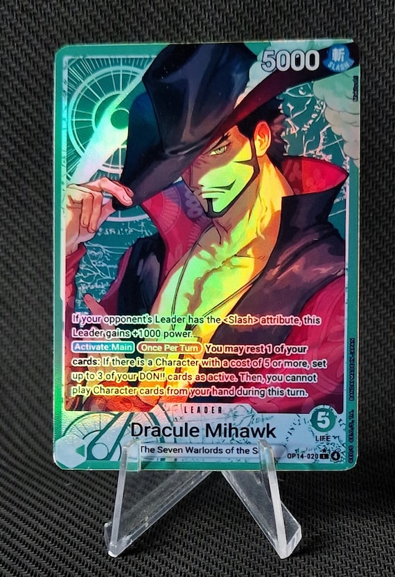 One Piece Proxy Card Leader Holo - Dracule Mihawk OP14-020 Alt Art