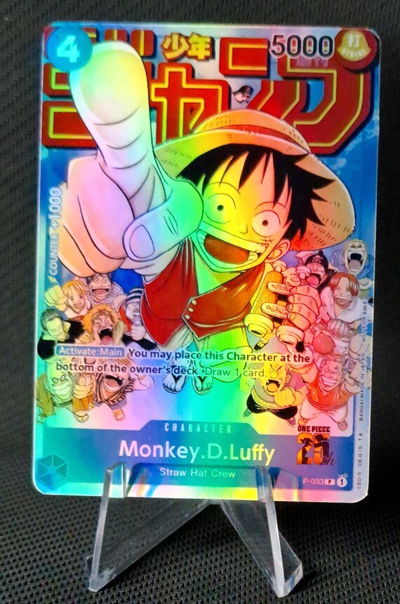 One Piece Proxy Card Holo - Monkey D. Luffy P-033 Weakly Shonen