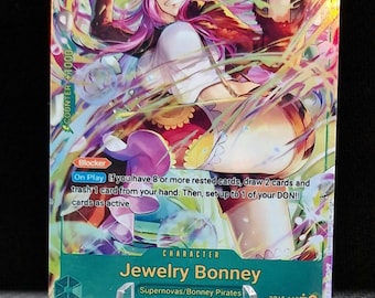 Tarjeta proxy personalizada de personaje de una pieza Joyería Bonney OP12-118 Sec