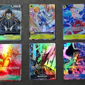 One Piece-Proxykarte Holo – Capone Bege Sanji Yamato Donquixote Doflamingo Bartolomeo Kaido – PRB01 Charakter OP04 Set ENG-Version