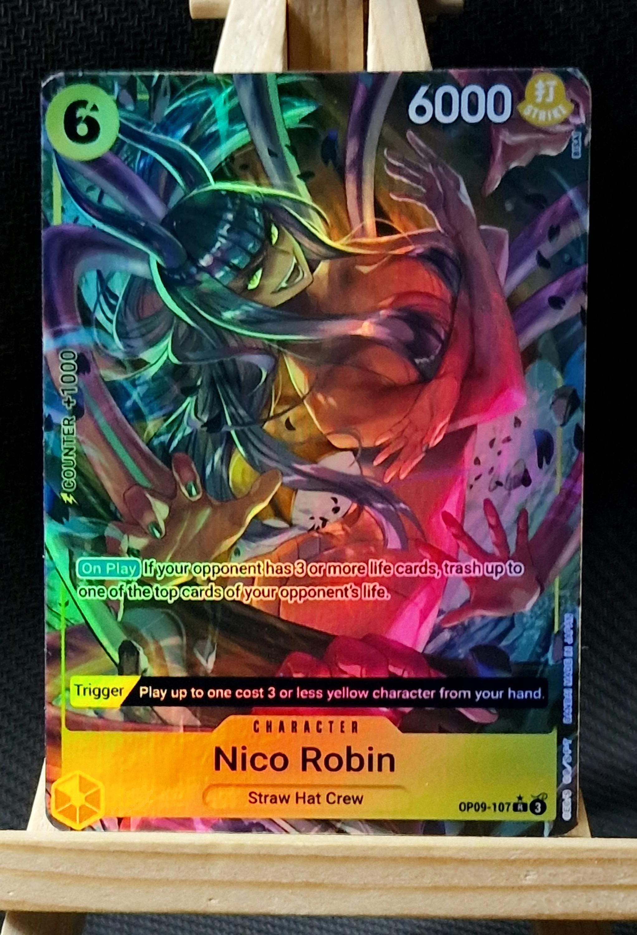 One Piece Proxy Card Holo - Koala Nico Robin - OP09 Character Blue