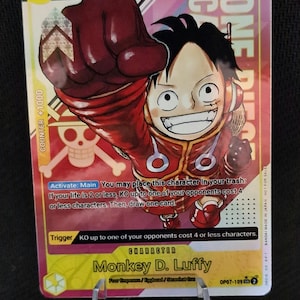 One Piece-Ersatzkarte Holo – Monkey D. Ruffy OP07-109 Zweiter Jahrestag des Charakters zum Gedenken an 2024