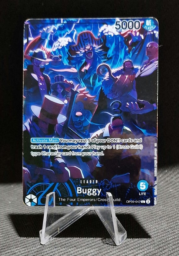 One Piece Proxy Card Holo - Buggy Leader OP09-042 4 Emperor Set