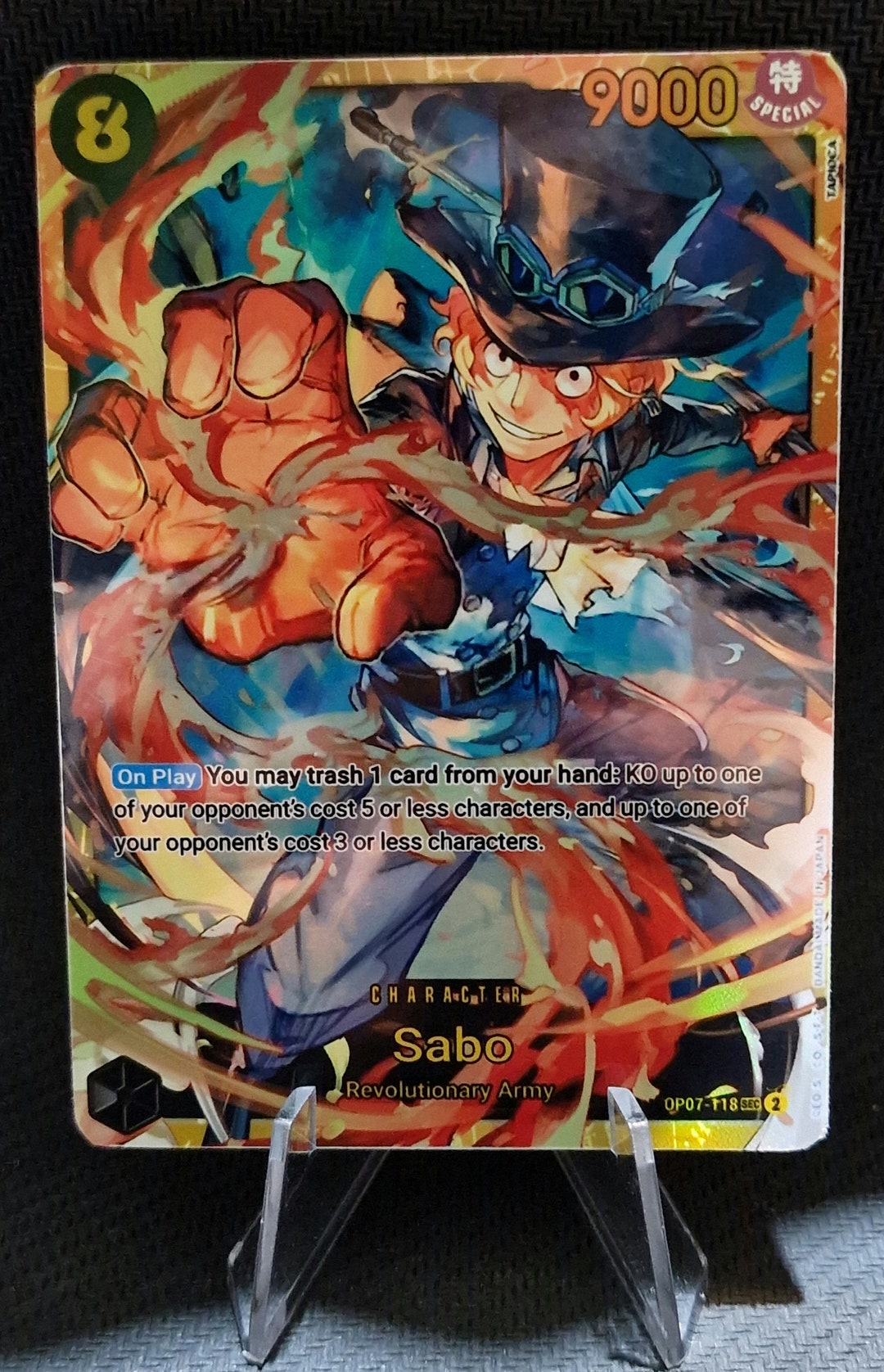 One Piece Proxy Card Holo - Sabo OP07-118 Character Sec - Etsy Canada