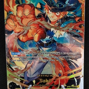 Carte proxy One Piece Holo - Sabo OP07-118 Character Sec